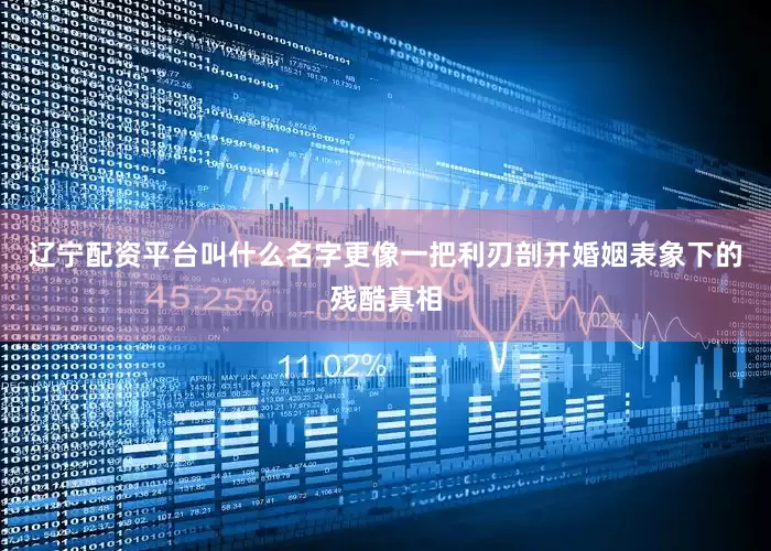 辽宁配资平台叫什么名字更像一把利刃剖开婚姻表象下的残酷真相